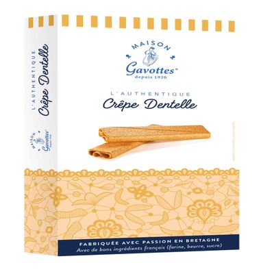 Gavottes Natural Crêpe Dentelle Wafer Rolls, 125 g
