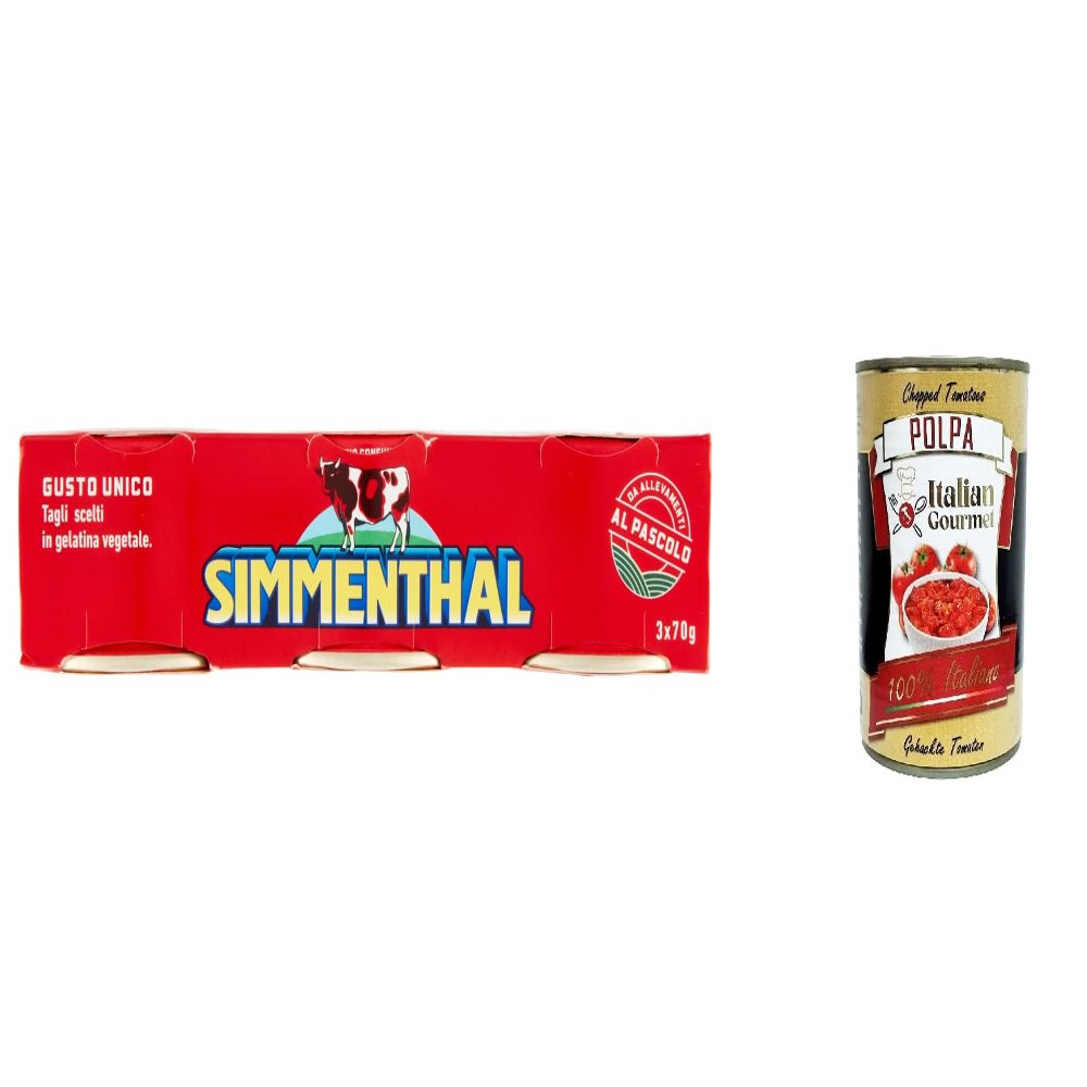 Italian Gourmet Simmenthal Beef in Aspic, 3 x 70 g Cans