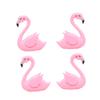 TOPBATHY Pink Flamingo Cake Decorations, 4-Piece Plastic Set view 1
