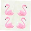 TOPBATHY Pink Flamingo Cake Decorations, 4-Piece Plastic Set view 3