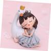 TOPBATHY 1-Piece Swan Girl Figurine Cake Decor, Cartoon Resin Ornament for Birthdays, Parties, Tables, and Miniature Gardens view 3