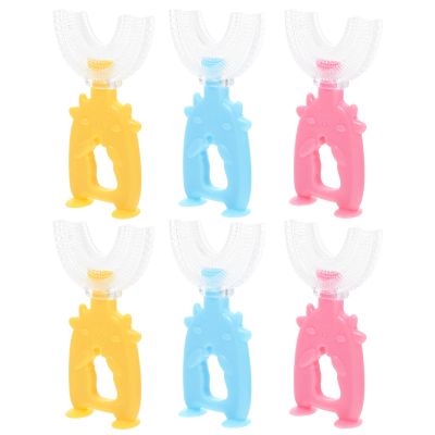 Healvian 12-Piece U-Shaped Toothbrushes for Toddlers with Soft Silicone Bristles, Ergonomic and Non-Slip