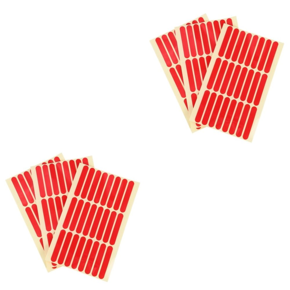minkissy 6-Piece Nail Glue Stickers, Adhesive Tabs for Nails, Self-Adhesive Nail Stickers, Crystal Manicure Tool, Red Double-Sided Tape