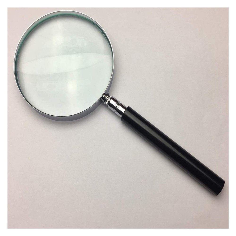 Lightweight 4X Handheld Magnifying Glass for Books and Newspapers, Safehappy