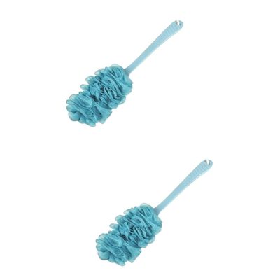 FRCOLOR 2-Piece Long-Handle Bath Back Scrubber Brush