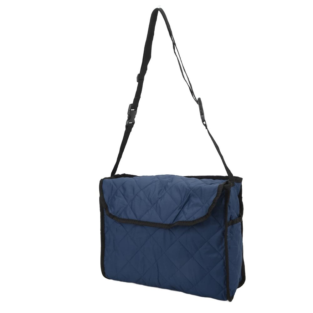 Yusat Hanging Wheelchair Storage Bag, Quilted Cotton, Navy Blue