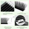 Natuhana W Premade Fan Lashes, 0.07 D Curl, 14 mm, 3D view 4