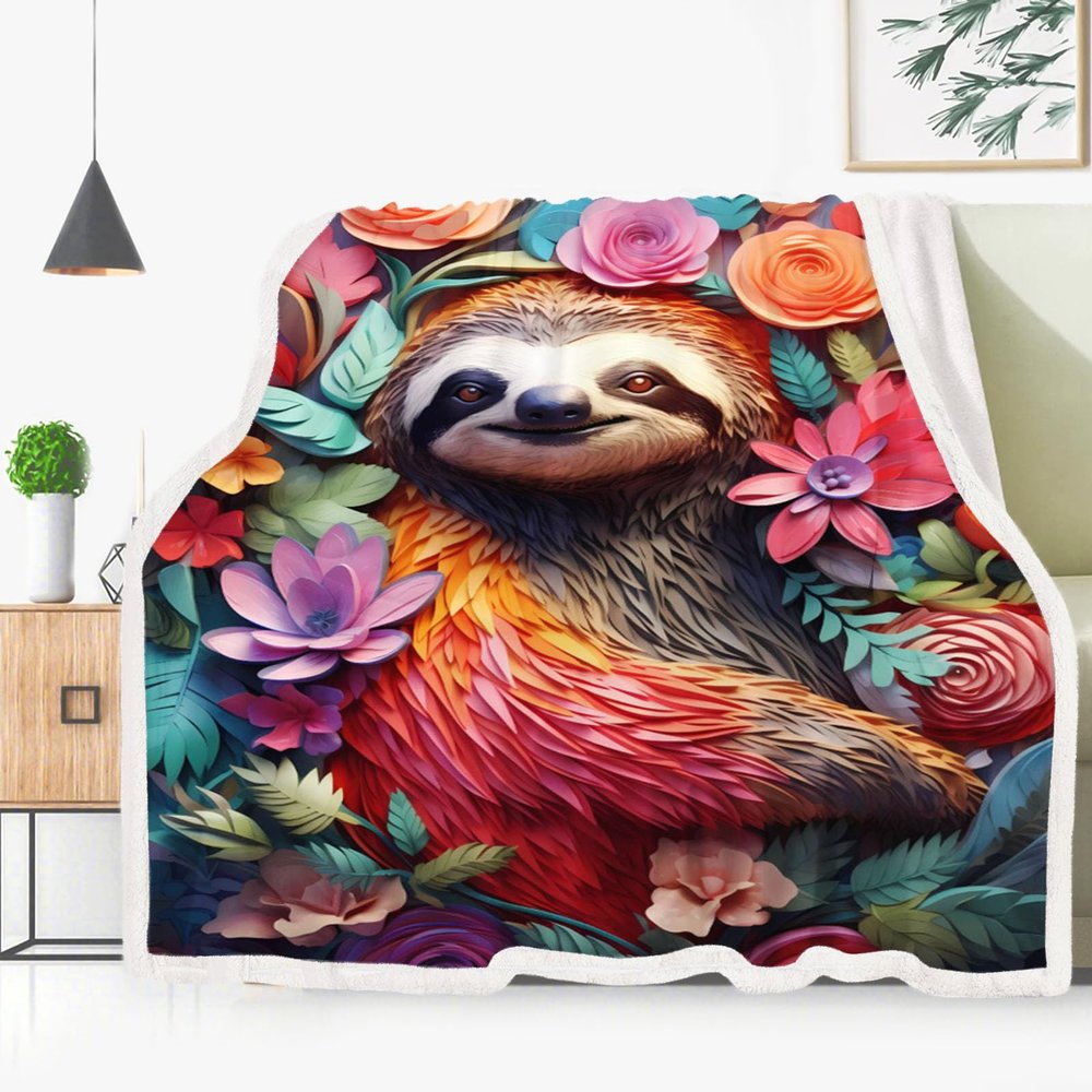 Fadaing Raccoon Flannel Blanket, Soft Warm Cartoon Throw (6,100 x 140 cm)