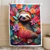 Fadaing Raccoon Flannel Blanket, Soft Warm Cartoon Throw (6,100 x 140 cm) view 2