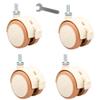 2-Inch Furniture Caster for Office Chairs and Baby Cribs, 120 kg Capacity, Double Wheel, Quiet, Threaded Stem (M8), Size M6 view 1