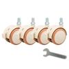 2-Inch Furniture Caster for Office Chairs and Baby Cribs, 120 kg Capacity, Double Wheel, Quiet, Threaded Stem (M8), Size M6 view 3