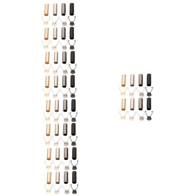 Operitacx 40-Piece Metal Shoelace End Caps, Durable Aglets for Shoelaces, Cords and Hats, Long Gunmetal