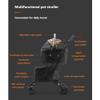 2-in-1 Double-Layer Pet Stroller, Black, Supports up to 16 kg view 4