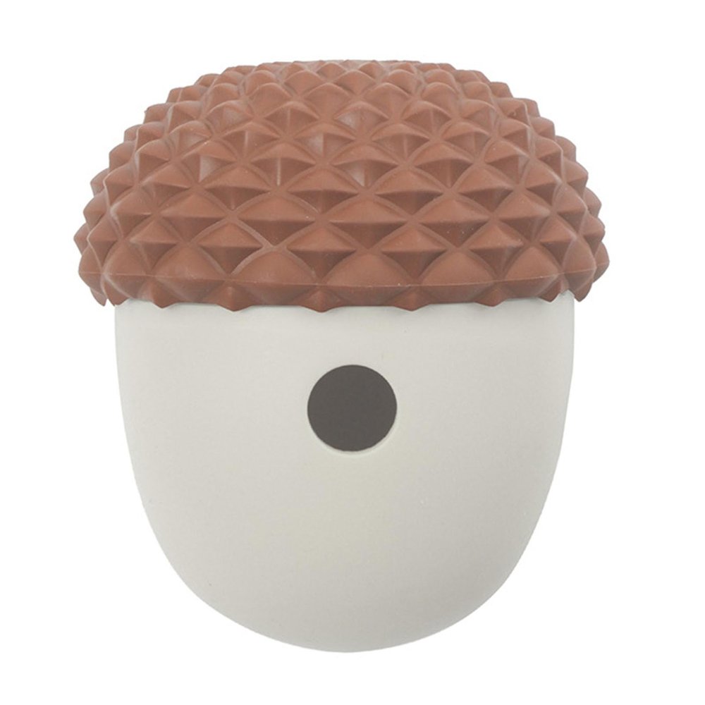 BEIJIALY Dog Treat Dispenser Toy, Pine Cone Dog Toy for Aggressive Chewers, Durable Silicone Multifunctional Treat-Dispensing Puzzle Toy, Slow Feeder, Brown with Gray