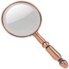 WEIDON Handheld Bronze Metal Magnifying Glass, HD Optical Glass, Retro Reading Aid, 1 Piece view 1