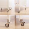 Quiet Casters with U-Shaped Brackets, 2-Inch Swivel Rubber Casters with Brakes, 75 kg Capacity, 4-Pack view 4