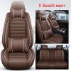 PU Leather Car Seat Cover Protector for Subaru Forester, Outback XV, Impreza, Legacy and Liberty, Complete Set (Coffee, 5-Seat Cushion) view 2