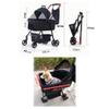 hxoity 3-in-1 Pet Stroller, Foldable Dog and Cat Jogger, Pink view 3