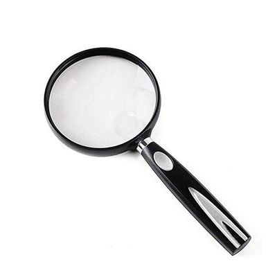 Handheld Magnifying Glass, 6× Magnification, Magnifying Glass Pouch for Reading, Coins, and Stamps, Safehappy