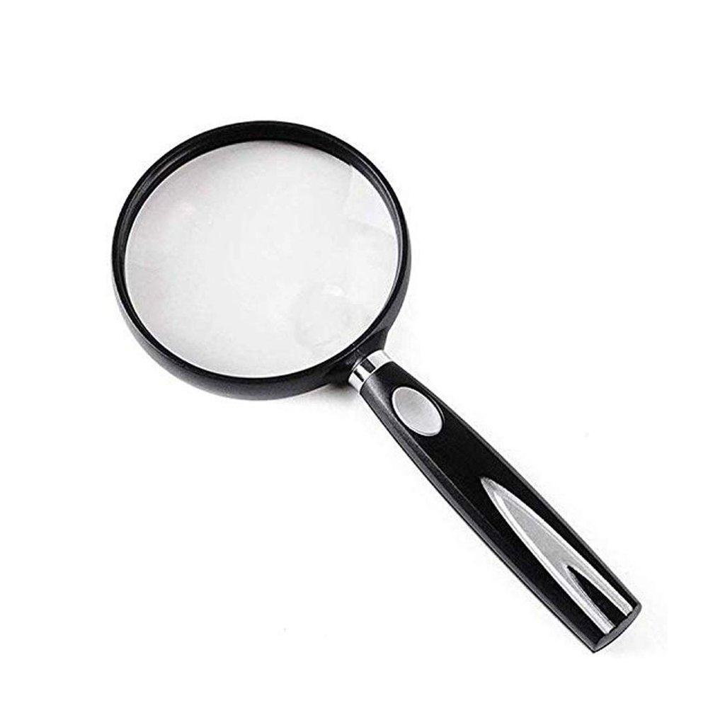 Handheld Magnifying Glass, 6× Magnification, Magnifying Glass Pouch for Reading, Coins, and Stamps, Safehappy