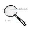Handheld Magnifying Glass, 6× Magnification, Magnifying Glass Pouch for Reading, Coins, and Stamps, Safehappy view 2