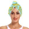 YOUJUNER 2-Pack Hair Turbans, Yellow Banana Pattern view 2