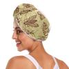 YOUJUNER 2-Pack Hair Turbans, Vintage Butterfly Pattern, Highly Absorbent, Quick-Drying Hair Towels view 3