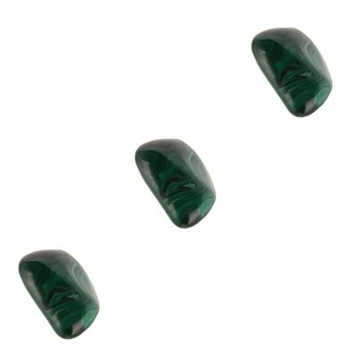 Healvian 3-Piece Natural Polished Malachite Stones