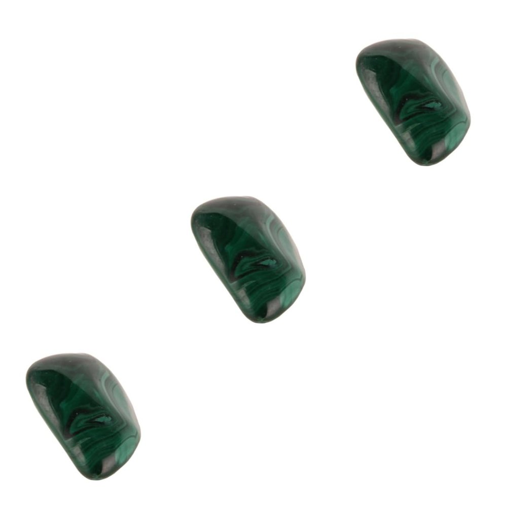 Healvian 3-Piece Natural Polished Malachite Stones