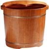 ZXNANA Wooden Cedar Foot Bath Tub with Lid and Massage Device view 1