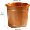 ZXNANA Wooden Cedar Foot Bath Tub with Lid and Massage Device view 2