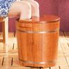 ZXNANA Wooden Cedar Foot Bath Tub with Lid and Massage Device view 4