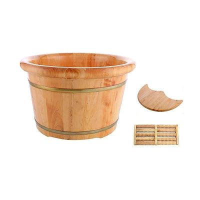 ZXNANA Wooden Foot Bath Tub with Lid