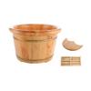 ZXNANA Wooden Foot Bath Tub with Lid view 1
