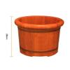 ZXNANA Wooden Barrel Foot Bath Bucket, Wooden Pedicure Soaking Basin for Adults (Size: B) view 3
