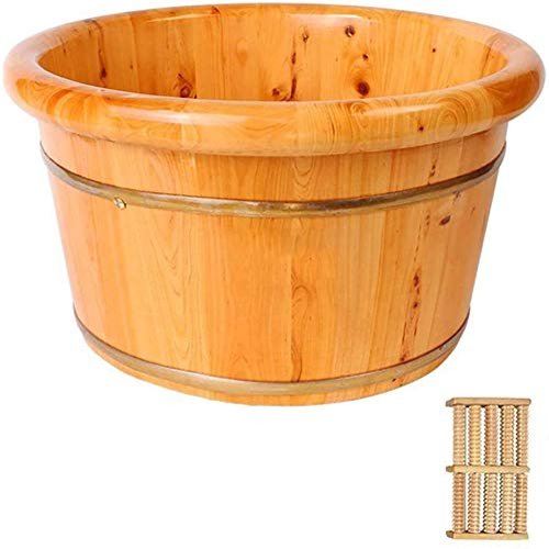 Wooden Foot Bath Bucket, Foot Soaking Basin, Spa and Sauna Tub (Color: B)