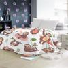 AKATIE Cartoon Sloth 3D-Printed Flannel Throw Blanket, Jungle Animals, 130 x 150 cm view 3