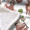 AKATIE Cartoon Sloth 3D-Printed Flannel Throw Blanket, Jungle Animals, 130 x 150 cm view 4