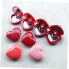 FRCOLOR 12-Piece Empty Heart-Shaped Makeup Containers with Mirror view 2