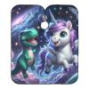 Cute Unicorn and Dinosaur in Space Barber Cape, Professional Haircut Cape, 164.8 x 140 cm view 1