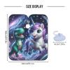 Cute Unicorn and Dinosaur in Space Barber Cape, Professional Haircut Cape, 164.8 x 140 cm view 3