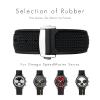AMSOH Soft Rubber Watch Strap for Omega Speedmaster AT150, Seamaster 300 and Seamaster 007 James Bond, 19 mm, 20 mm, 21 mm, 22 mm, Agate view 2