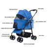 hxoity 4-Wheel Folding Pet Stroller with Storage Basket, Removable Carrier, Black, 10 kg Capacity view 2