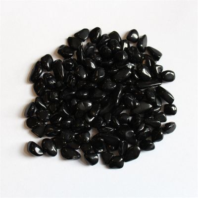 RUAJOGYNVM HETOCO Natural Black Obsidian Quartz Crystal Polished Chip Stone, 100h, 57 mm
