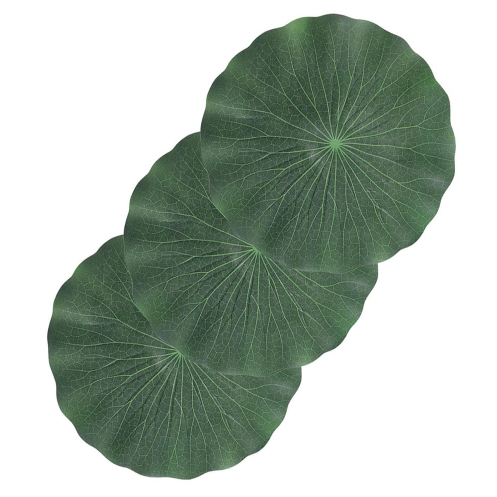 Yardwe 9-Piece Floating Lotus Leaves for Ponds and Aquariums, Realistic Water Plant Decor for Fish Tanks and Garden Landscapes, Low-Maintenance and Durable