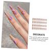 FRCOLOR 144-Piece Long Self-Adhesive Artificial Nail Tips with Unique Designs view 2