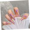 FRCOLOR 144-Piece Long Self-Adhesive Artificial Nail Tips with Unique Designs view 3