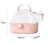Norhogo Portable Hamster Travel Carrier with Water Bottle, Pink view 2