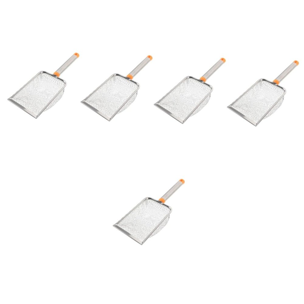 Yardwe 5-Piece Stainless Steel Cat Litter Scoops with Large Scoop Head