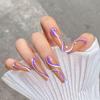 FRCOLOR 96-Piece Artificial Nails with Line Pattern view 4